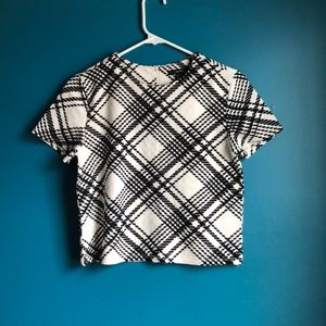 Forever 21 black and white plaid shirt